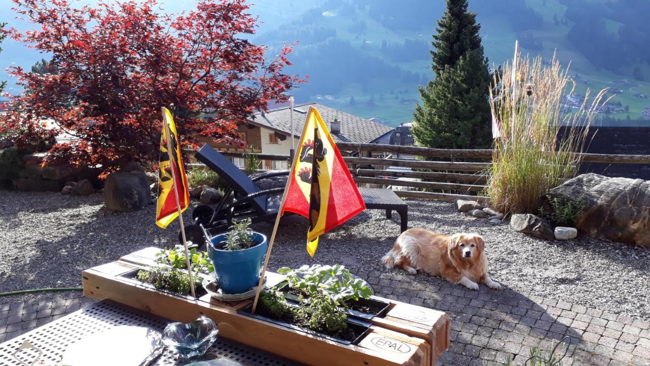 Chalet Gotthelf Gartenstudio, Ferien mit Hund Adelboden Exterior foto